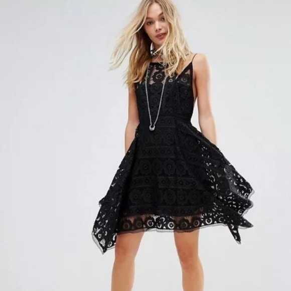 Free People Dresses & Skirts - Free People Like Honey Asymmetrical Lace Dress